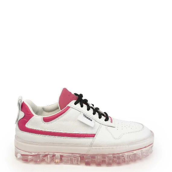 Bold sneaker bassa donna bianca e rosa