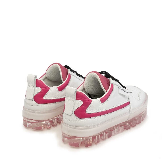 Bold sneaker bassa donna bianca e rosa