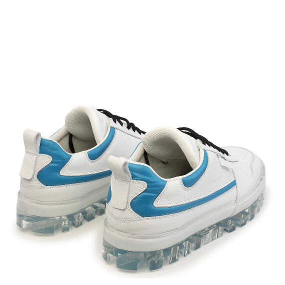 Men’s Bold white and light blue low-top sneakers