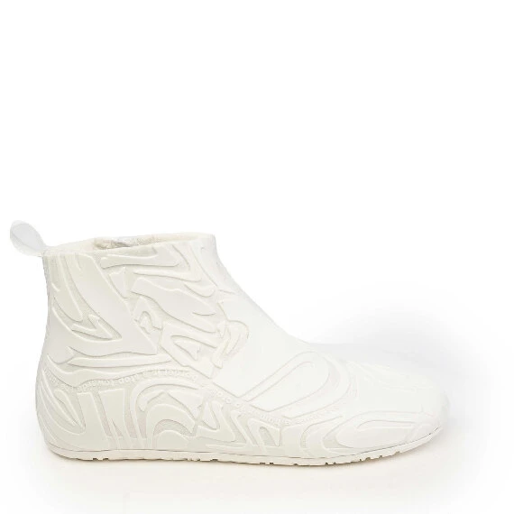 Women's all-white Map mid-top shoes