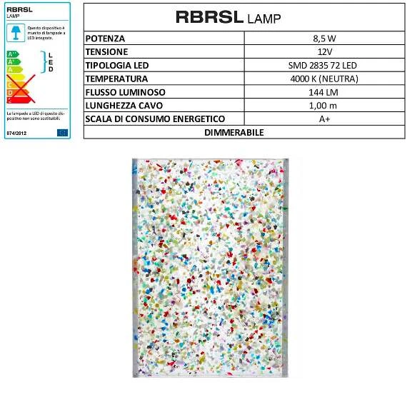 "LAMP" multicolore con led